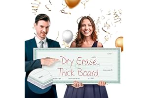 PIXELVERSE DESIGN Big Checks for Presentations, 13.5" x 32" - Giant Check - Large, Fake, Blank, Oversized for Fundraisers, Retirement, Charity & Donation Events