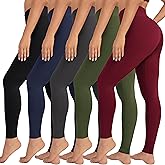 VALANDY High Waisted Leggings for Women Stretch Tummy Control Workout Running Yoga Pants Reg&Plus Size