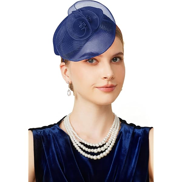 5552 Women\'s Wedding Bridal Derby Fascinators-floral Cloche,bowler&wide Women main image 3