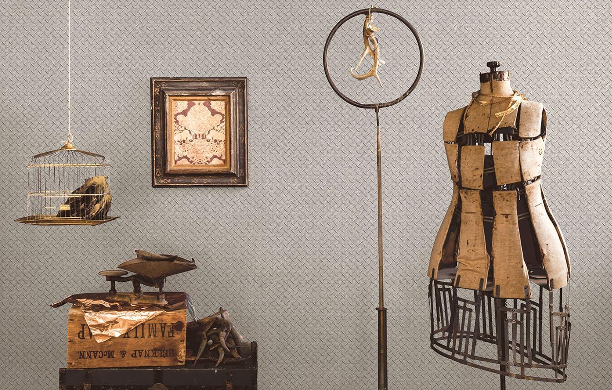 Galerie G45175 Steampunk Wallpaper, Silver, Full roll (10M x 53 cm) - Image 3