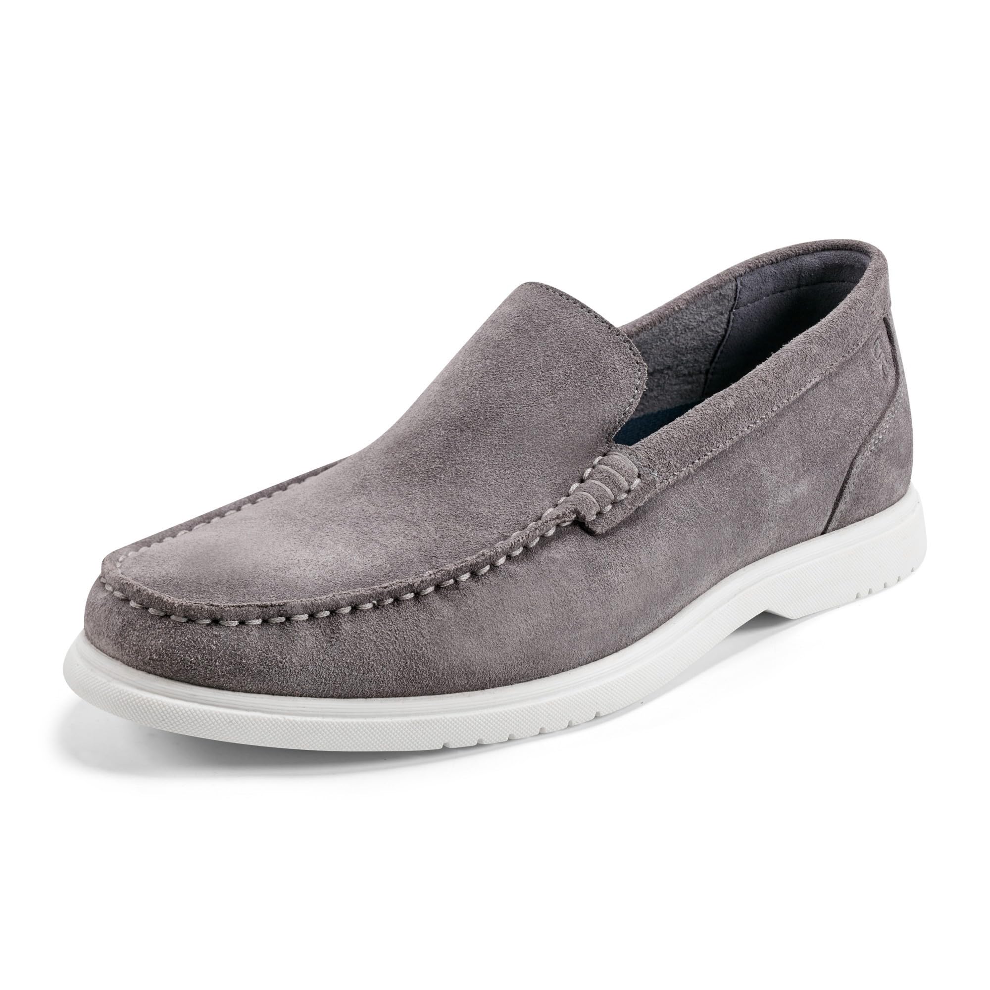 Rockport Men’s Jensen Loafer, Grey Suede, 7 Wide