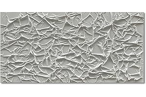 NANKAI Art Hand painted Thick Texture White Minimalist Oil painting 30x60 inches large Modern Abstract art Painting Office Corridor Living Room wall Decorative art Oil painting