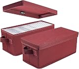 UENTIP CD Storage Boxes Pack of 2 30/60/165 Capacity Red
