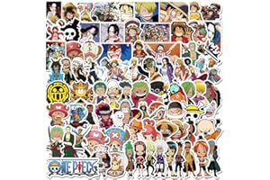 HiNab 100pcs Anime Stickers for One-Piece Cartoon Stickers Decal for Laptop Water Bottle Skateboard Luggage Car Bumper Anime Cartoon Sticker Pack for Kids Teens Adults