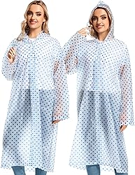 2PCS Rain Ponchos for Adults Reusable - Borogo Rain