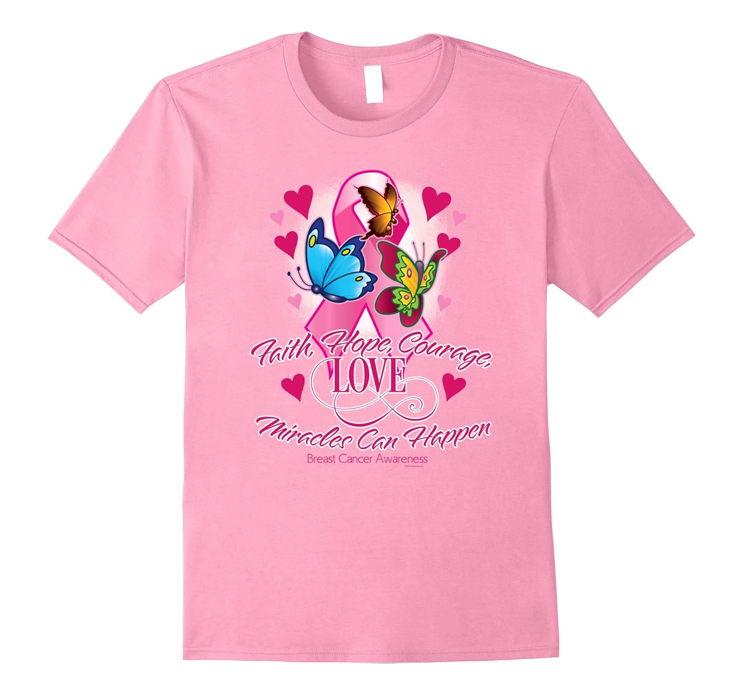 Breast cancer butterflies awareness t-shirt-PL – Polozatee