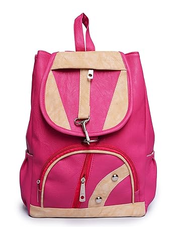 Mango Star Stylish Collage / Casual Backpack for Girls / Women (PINK)