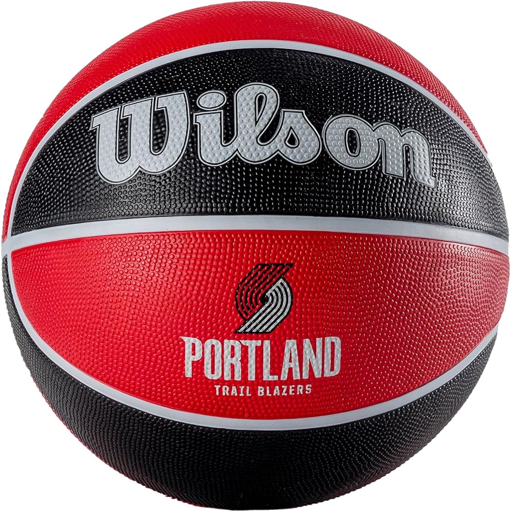 Wilson NBA Team Tribute Portland Trail Blazers Size 7 Outdoor Rubber Basketball