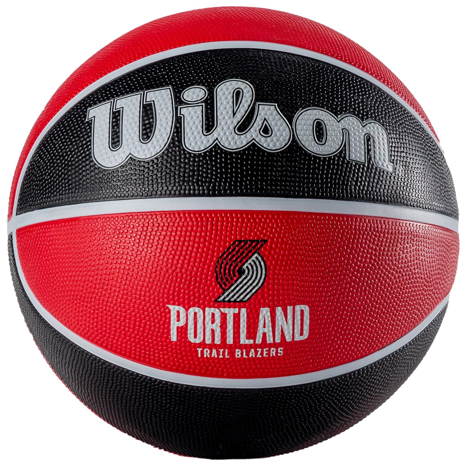 Wilson Basketball, NBA Team Tribute Model, PORTLAND TRAIL BLAZERS, Outdoor, Rubber, Size: 7 — image 1