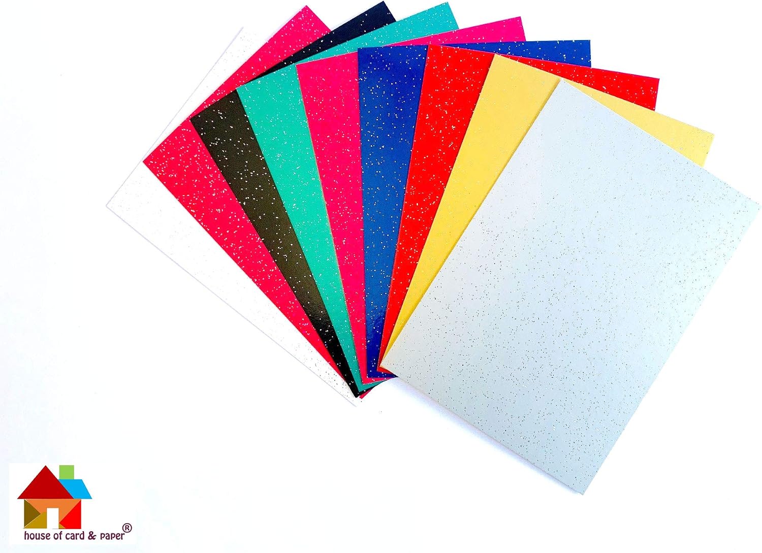 House of Card & Paper Silver Glitter Card 6x6 240gsm (Pack of 25 Sheets) - Image 3