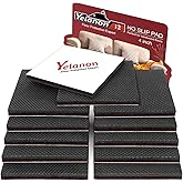 Yelanon Non Slip Furniture Pads -12pcs 4" Furniture Grippers Hardwood Floors, Non Skid for Furniture Legs,Self Adhesive Rubber Feet, Anti Slide Furniture Floors Protectors for Keep Couch Stoppers