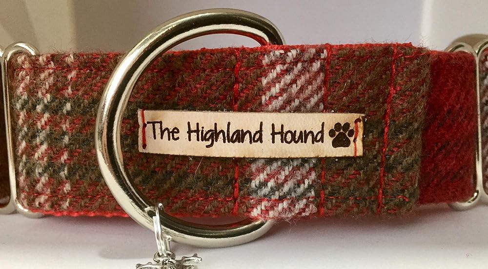 The Highland Hound Glencoe Handmade 1.5" Martingale Dog Collar