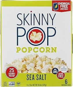 Skinny POP Sea Salt Microwave Popcorn, 16.8 OZ