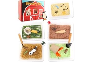 VMNlooking Farm Animal Sensory Bin Filler,Farm Figures Learning Educational Toys for Boys Girls