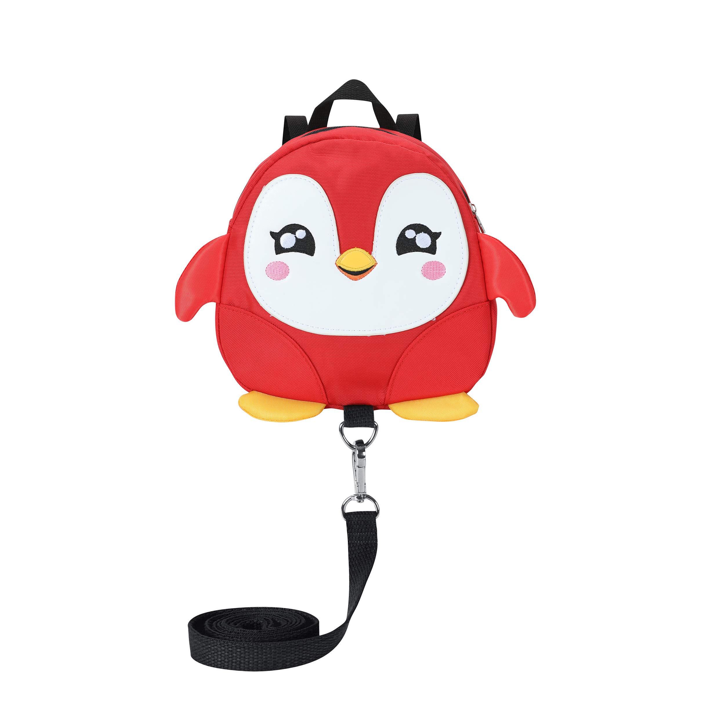 EPLAZA Toddler Walking Safety Penguin Belt Backpack with Leash Child Kid Harness Strap Bag (Red)