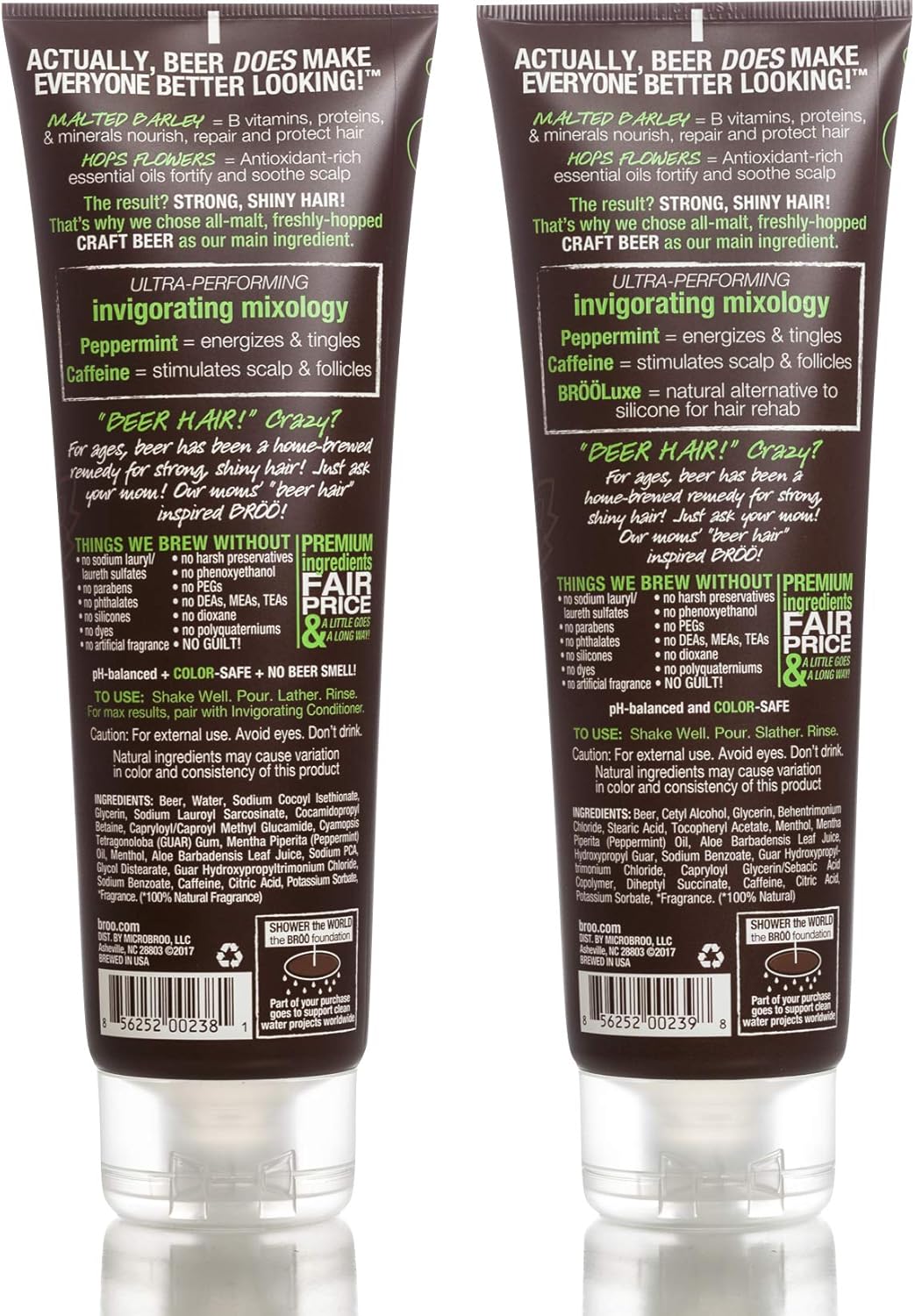 Broo Craft Beer Invigorating Shampoo And Conditioner Malted Mint