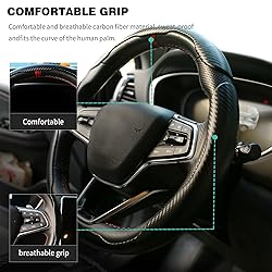 3 Pc Car Carbon Fiber Anti-Skid Steering Wheel