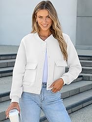 ANRABESS Women Cropped Bomber Jacket 2025 Fashion