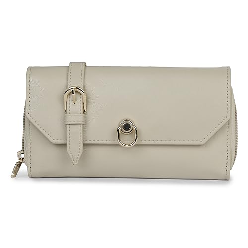 Butterflies Women Clutch (Cream) (BNS 2418CRM)