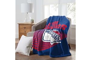 NORTHWEST Officially Licensed New York Rangers NHL Team Throw Blanket 60″×80″ – Oversized Licensed Microfiber Throw with Hockey Logos for Fans, Game Day Rooms & Cozy Living
