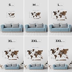 ENJOY THE WOOD 3D Wood World Map Wall Art Large