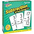 Trend Enterprises: Subtraction All Facts Through 12 Skill Drill Flash Cards, Great for Skill Building and Test Prep, Self-Checking Design, 169 Cards Included, for Ages 6 and Up