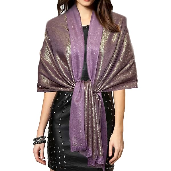 AUZURE Cashmere Feel Pashmina Scarf – Soft Silky Lightweight Wrap, 77" X 28", Reversible Paisley For Travel & Evening Wear