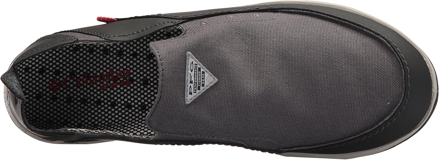  | Columbia Men's Bahama Vent PFG Boat Shoe, Waterproof & Breathable, 12 Regular US, titanium mhw, bright red | Tennis & Racquet Sports