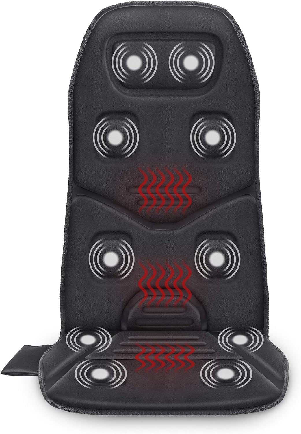 Ceinture Chauffante Massage Dos | 3 Modes Vibration, 3 Intensités Chaleur | Minuterie, Taille Réglable 87-146 Cm