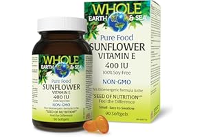 Natural Factors Whole Earth & Sea Sunflower Vitamin E 400 IU 90 Softgels