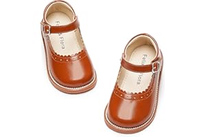 Felix & Flora Toddler Little Girl Mary Jane Dress Shoes - Ballet Flats for Easter Flower Girl Party School Shoes.