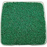 Perlin Glass Seed Beads 4mm 6/0 Round 1100pcs Mini Small Pony Spacer Beads Kit for Jewelry Making Earrings Bracelets Pendants Waist DIY Handmade (Dark Green Opaque)