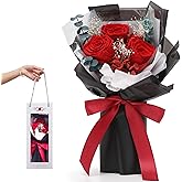 SofLiv Flowers for Delivery Prime, Preserved Roses Flower Gifts for Women, Flower Bouquet Gifts for Her, Mom Birthday Gifts from Daughter, Valentines Flowers, Real Roses, Red Roses