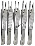 New 5 German Grade Adson Brown Tissue Forceps ENT
