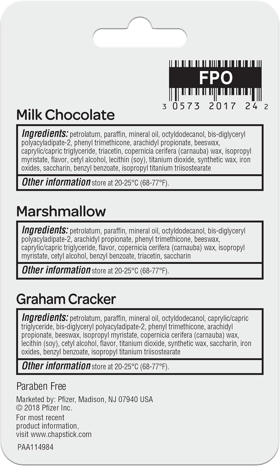 ChapStick S'mores Collection 3- 0.15 Oz. Sticks: Health & Personal Care