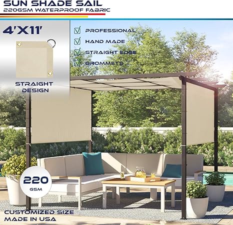 Amazon Com Windscreen4less 4 X11 Waterproof Sun Shade Sail