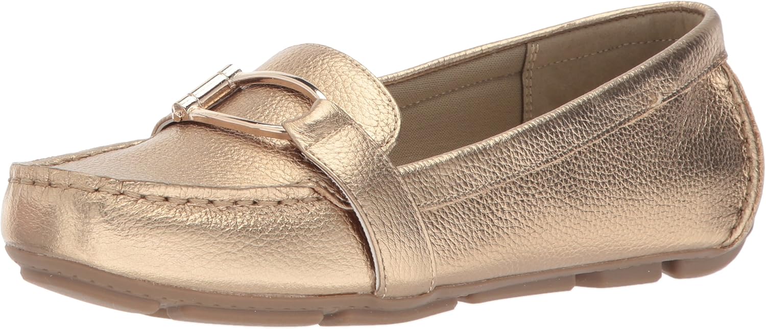 Anne Klein AK Sport Women's Petra Leather Loafer Flat