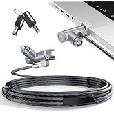 AboveTEK Laptop Locking Cable for MacBook Pro 14/16 (2021&ndash;2024), Anti-Theft Keyed Laptop Security Lock, 6.56ft Cut-Resistant Steel Computer Lock Cable, Rotatable &amp; Portable Design