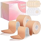 TWINKLING BEADS 2 Pcs Boob Tape for Breast Lift - BoobTape with 10 Pcs Pasties,Body Tape for Women Invisible Breast Bra Tape