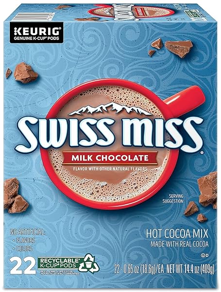 SWISS MISS MILK CHOCOLATE HOT COCOA, KEURIG K-CUP PODS, 22/BOX (1252)