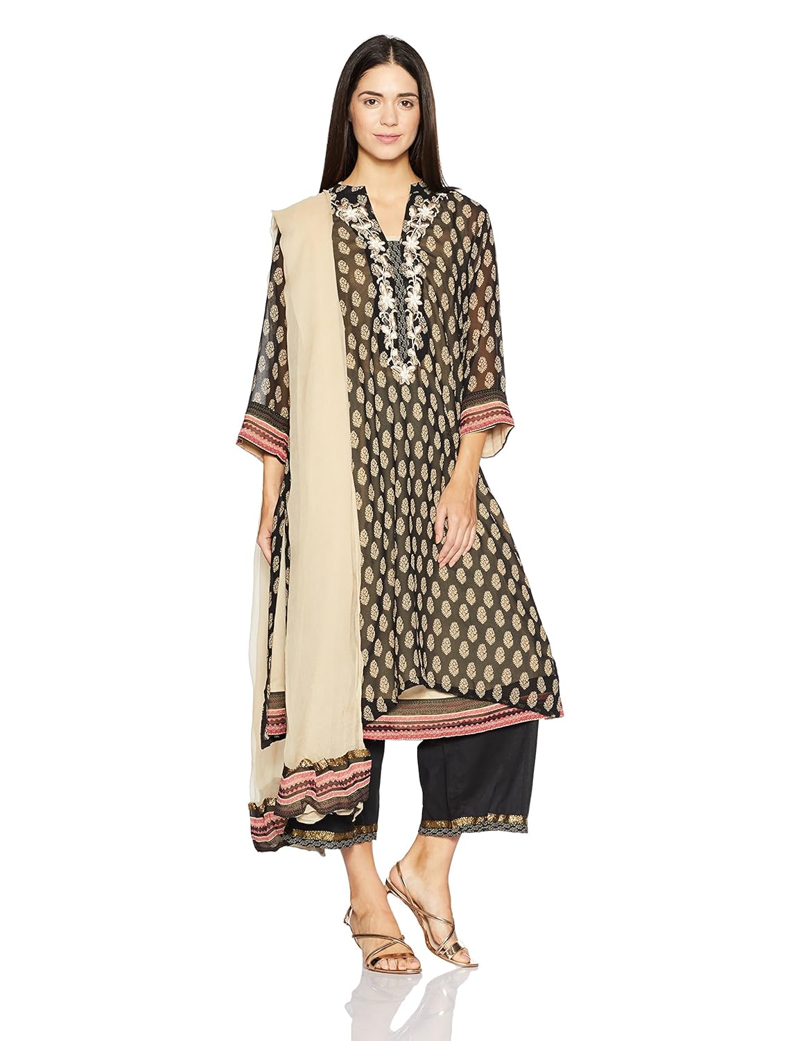 biba women's straight salwar suit