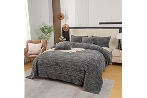 YUSOKI Sherpa Twin XL Blanket-3D Stylish Design Super Soft Fuzzy Cozy Warm Blanket Thick Plush Fluffy Furry Blankets for Teen Girls Women Couch Bed Sofa Chair Men Boys Gift(Grey,65"x90")