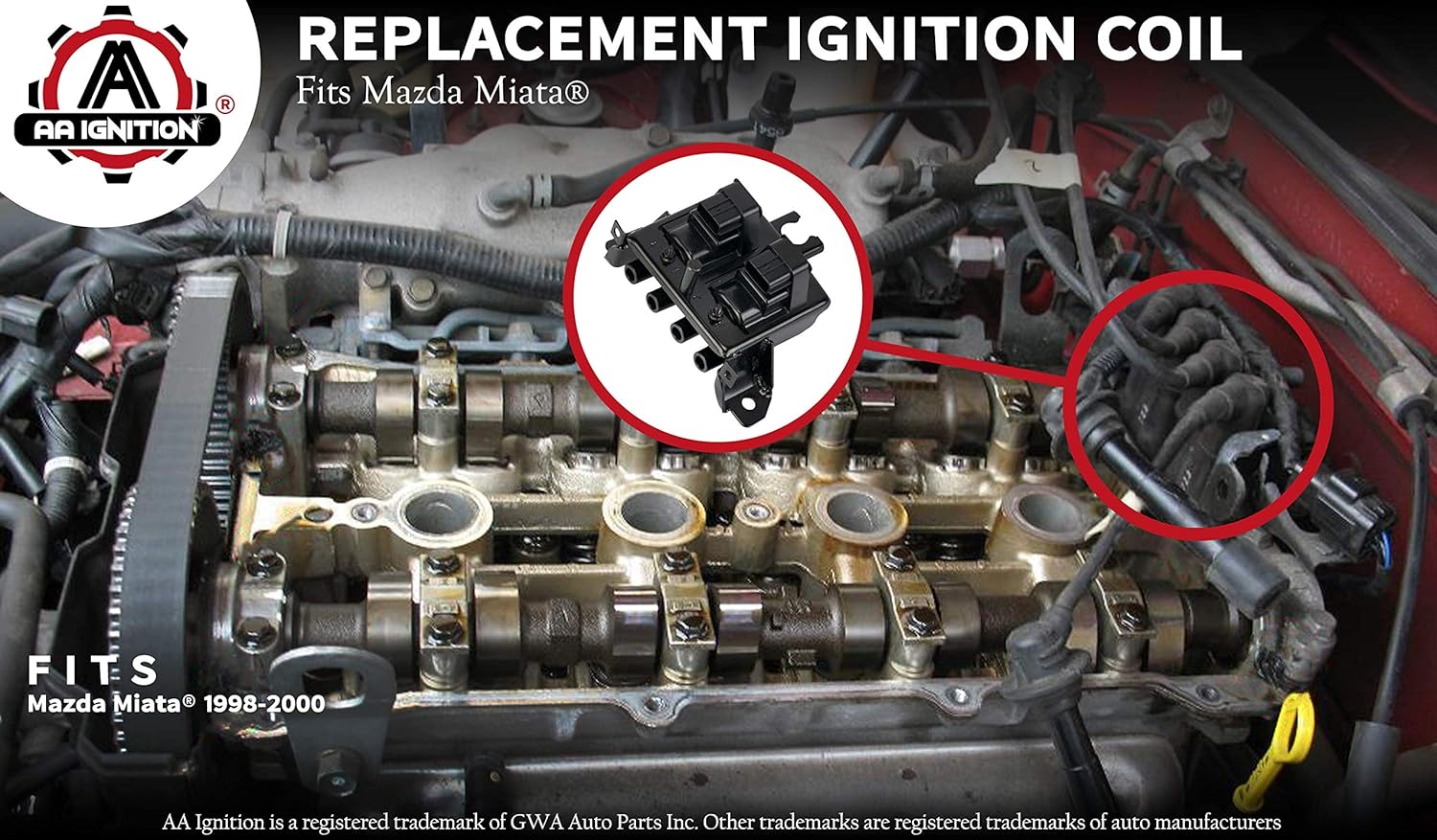 Amazon Com Ignition Coil Pack Compatible With Mazda Miata 1998 1999 2000 Replaces Bp4w1810xb9u Bp4w1810xa Bp4w1810xb Bp4w1810x Bp4w 18 10xa Bp4w 18 10xb Bp4w 18 10x Automotive