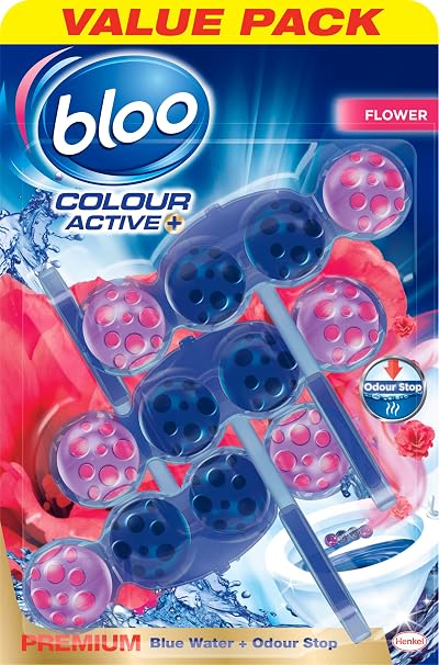 Bloo Colour Active Toilet Rim Block Fresh Flowers 3 Pack