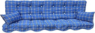 Adlatus-Kühnemuth Polsterauflage Hollywoodschaukelauflage Modell 933 modernes Design blau-weiß-kariert(180 x 50 cm Hollywoodschaukelauflage)