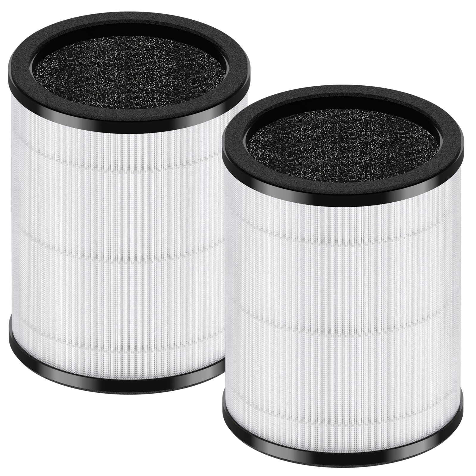 PUREBURG HEPA-Ersatzfilter 2er-Pack – Kompatibel Mit Druiap KJ80, H13, 3-stufig Mit Aktivkohle, Für Staub & Gerüche