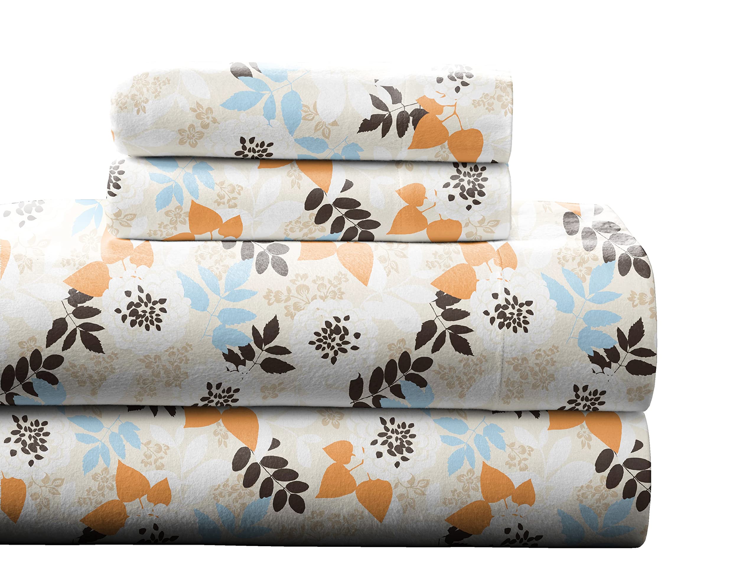 pointehaven Heavy Weight Printed Flannel Sheet Set, Twin, Winter Breeze