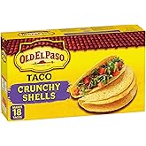 Old El Paso Taco Shells, Box Contains 18 Crunchy Shells, 191 Grams Package of Taco Shells