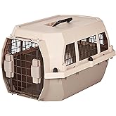 鶹 Basics Hard-Sided Dog and Cat Kennel, Single-Door Travel Pet Carrier with Metal Wire Ventilation, 23.6 x 15.7 x 13.0 i