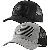FURTALK American Flag Trucker Hat Baseball Cap for Men Women Snapback Adjustable Hat